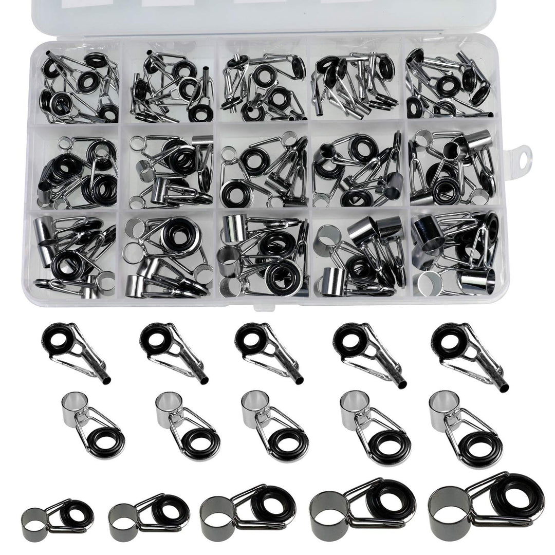 QualyQualy Angelrute Reparatur Set Spitzenringe Edelstahl Keramik Angelruteringe Spinnruten Tip Tops
