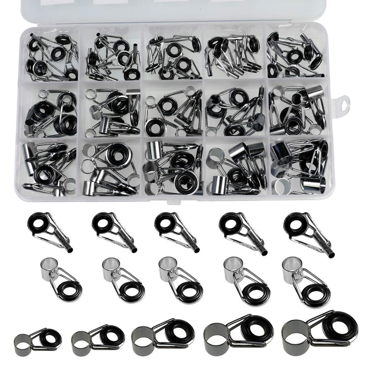 QualyQualy Angelrute Reparatur Set Spitzenringe Edelstahl Keramik Angelruteringe Spinnruten Tip Tops