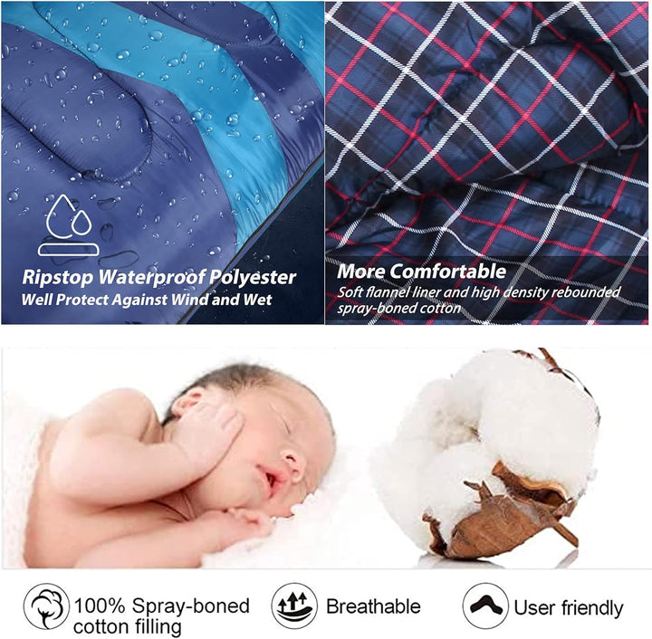 3-4 Jahreszeiten 1,6 kg Flanell Schlafsack Bedeckt Winter, Herbst, Frühling, Hergestellt aus Hohlfas