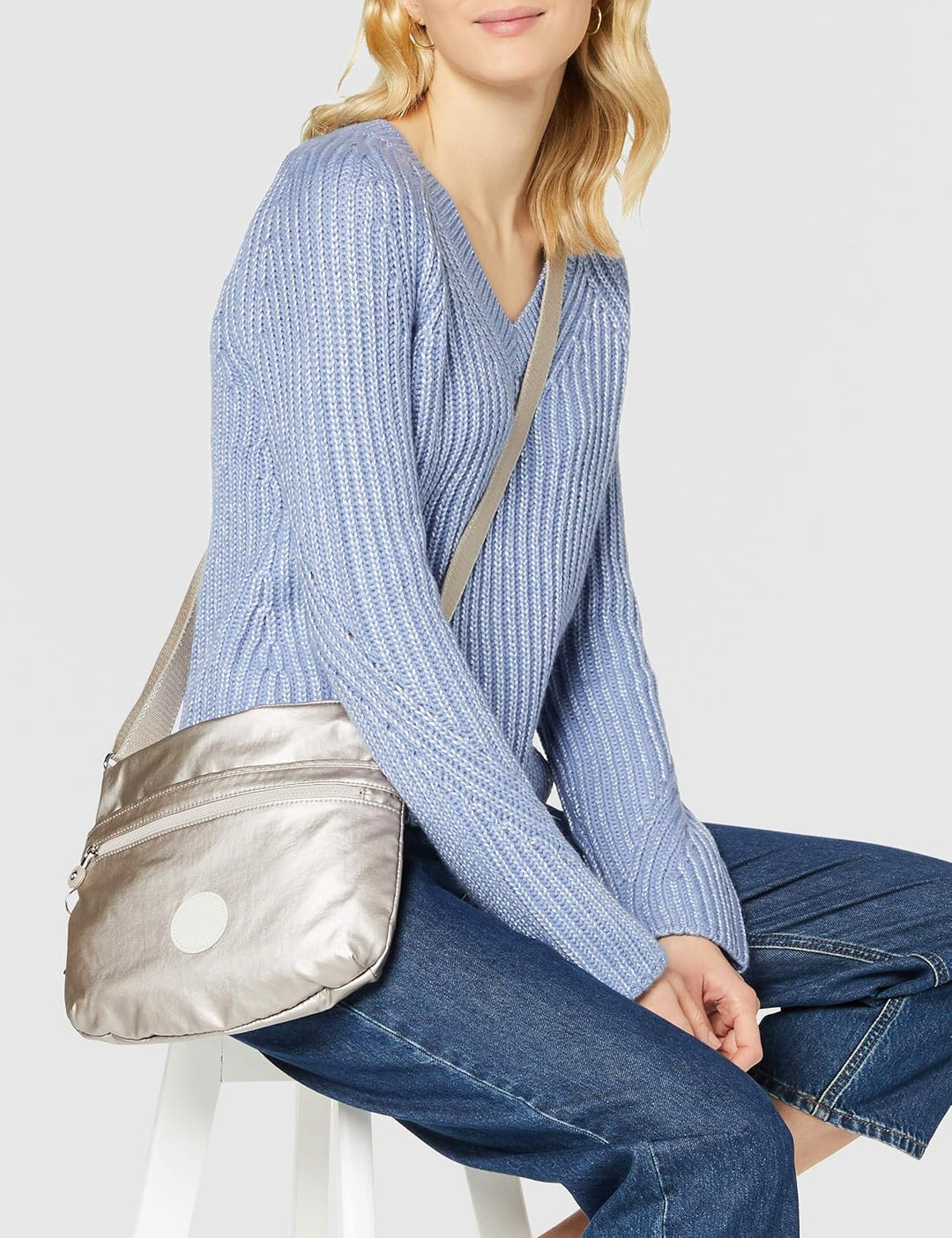 Kipling Damen Arto Tasche, Silber (Metallic Glow), Einheitsgrösse EU, Metallic Glow