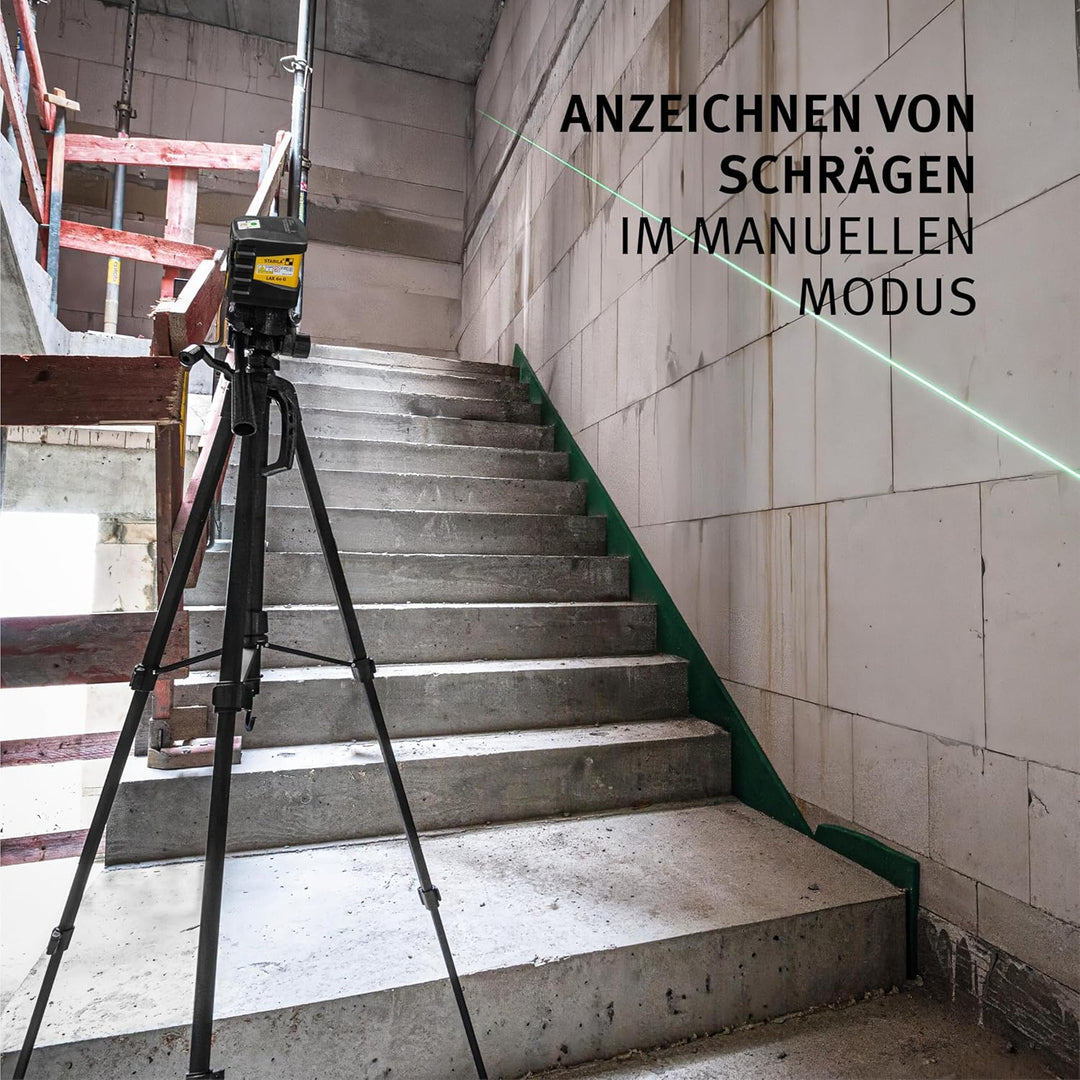 STABILA Kreuzlinienlaser grün LAX 60 G, selbstnivellierend, max. Reichweite: 30 m, Set inkl. Zielpla