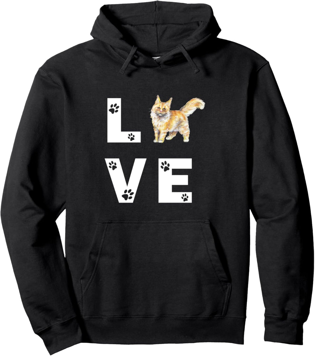 MAINE COON Katze Love Katzenmama Frauchen Pullover Hoodie