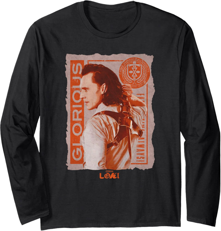 Marvel Loki Glorious TVA Torn Poster Langarmshirt