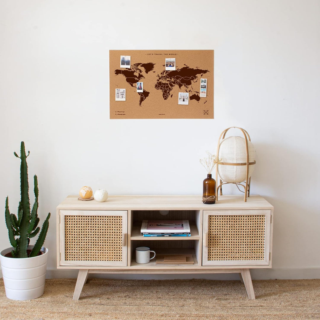Miss Wood Map L Karte aus Kork 45 x 60 cm braun L Braun, L Braun