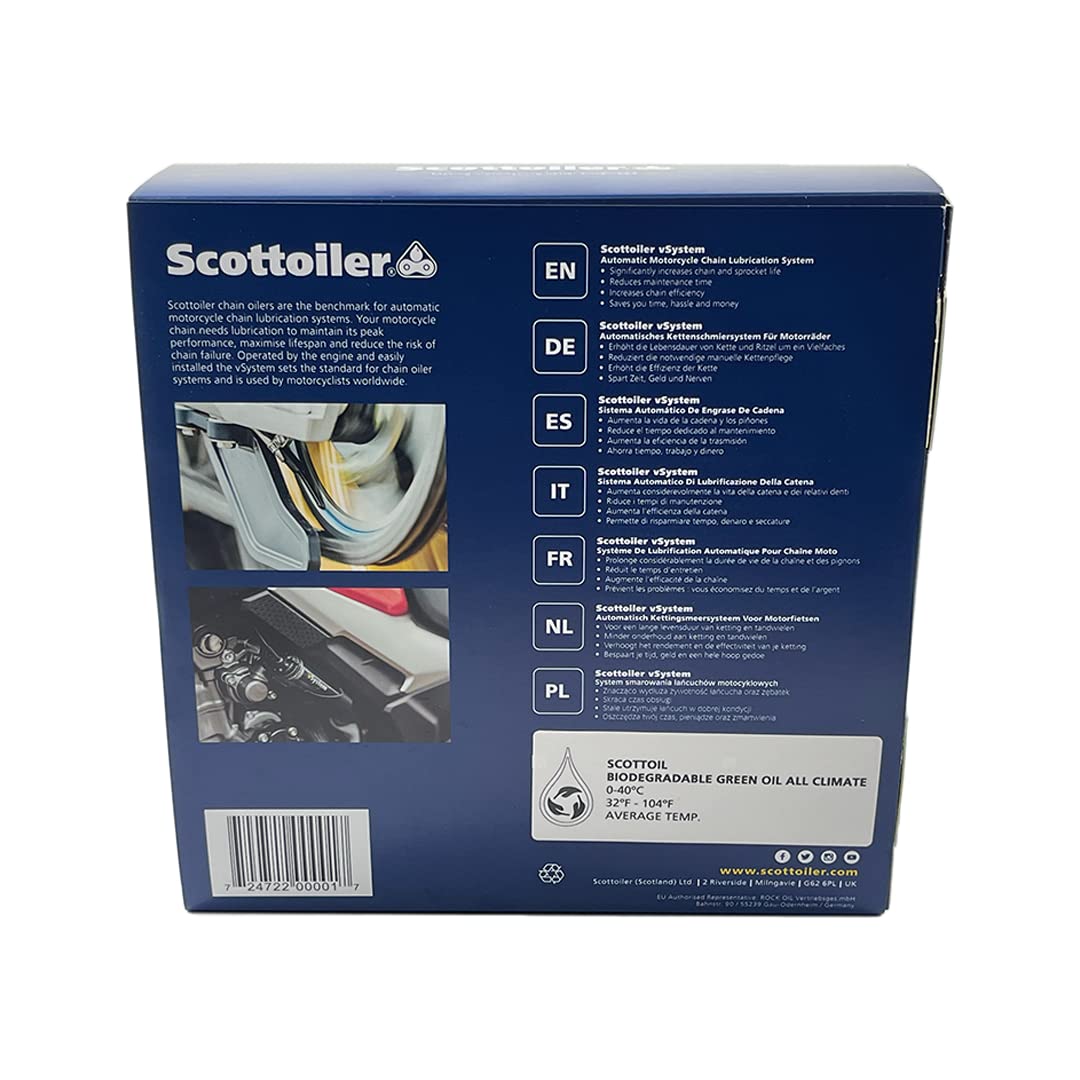 Scottoiler vSystem Automatischer Kettenöler, einschliesslich Aller Klimaanlagen, biologisch abbaubar
