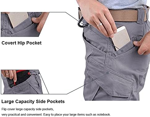 FEDTOSING Cargohose Herren Vintage Militär Tactical Hosen mit Stretch Arbeitshose Outdoor Viele Tasc