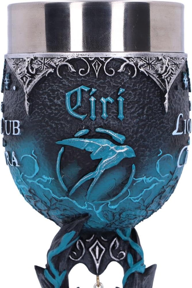 Nemesis Now The Witcher Ciri Kelch, offizielles Lizenzprodukt, Blau, 19,5 cm, Harz