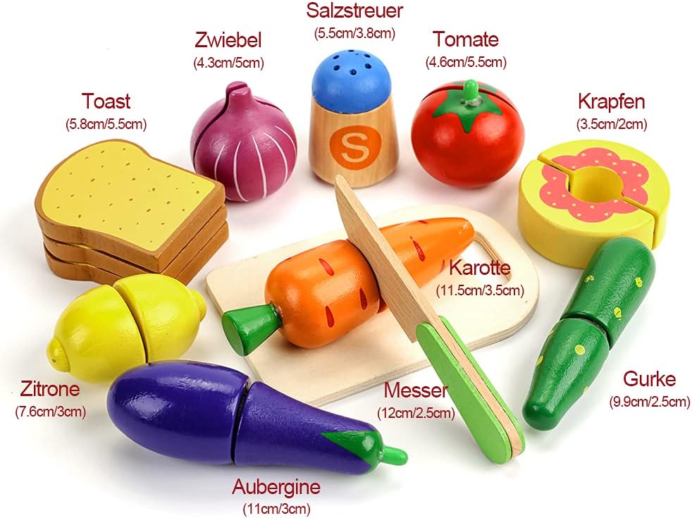 Sundaymot Küchenspielzeug Zubehör, Kinderküche Kochgeschirr Mit Edelstahl Töpfe Pfannenset, Schürze