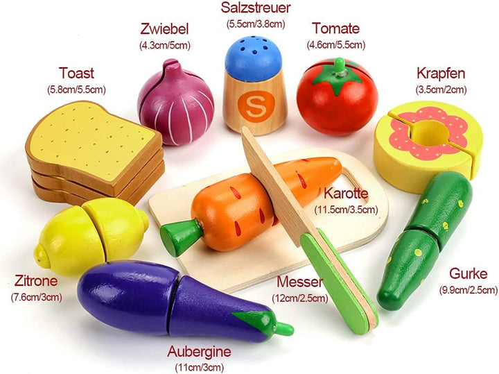 Sundaymot Küchenspielzeug Zubehör, Kinderküche Kochgeschirr Mit Edelstahl Töpfe Pfannenset, Schürze