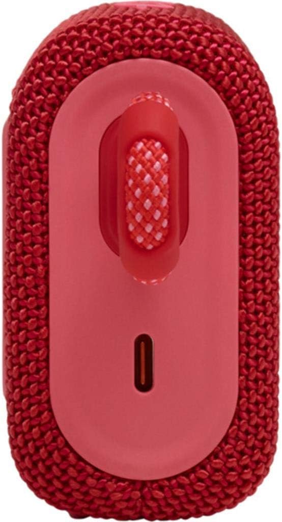 JBL GO 3 kleine Bluetooth Box in Rot – Wasserfester, tragbarer Lautsprecher für unterwegs – Bis zu 5
