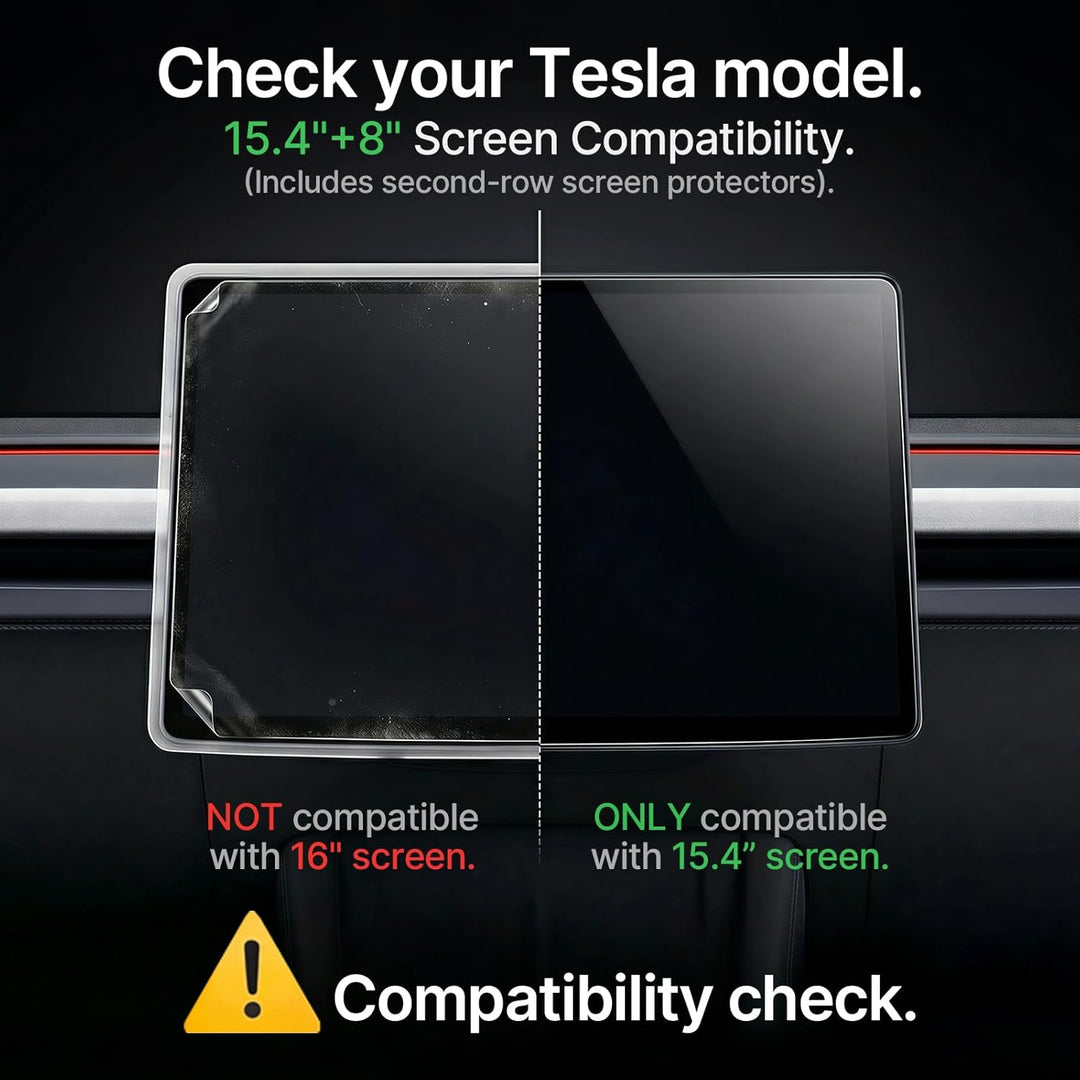 15,4" + 8" Displayschutzfolie für Tesla Model 3 Highland | für Model 3 Highland 2024-2026 & Model Y