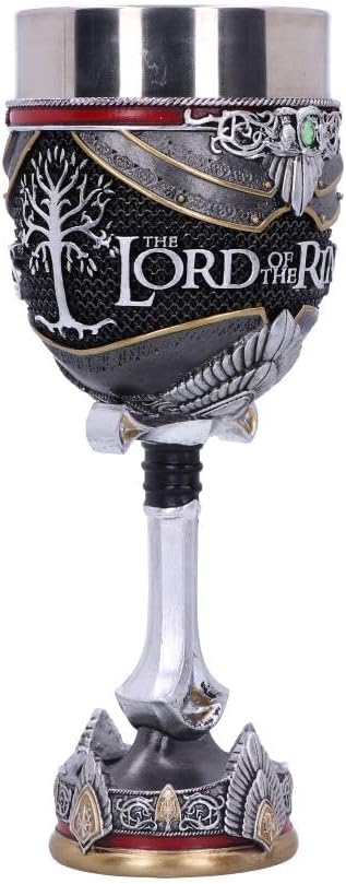 Nemesis Now Offizielles Lizenzprodukt Herr der Ringe Aragorn Kelch, 500 milliliters , Silber, 19,5 c