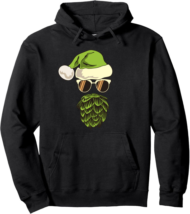 Weihnachten Hopfen Bart Bier Sonnenbrille Weihnachtsmütze Pullover Hoodie