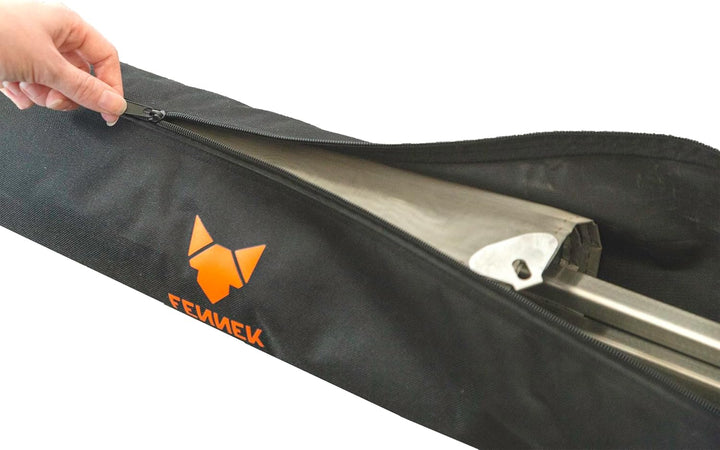 FENNEK HIGHFIRE | Hochwertiges, transportables XL Feuernetz aus Edelstahl | 60 x 60 x 63 cm | Mit Ta