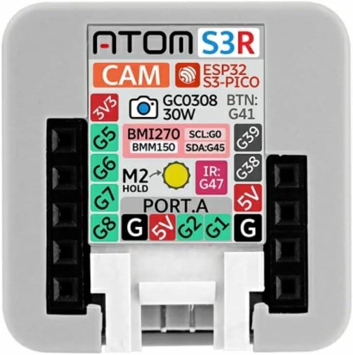 M5Stack ATOMS3R Cam | ESP32-S3-PICO GC0308 Camera| Camera IoT Development Kit | Entwicklungsset