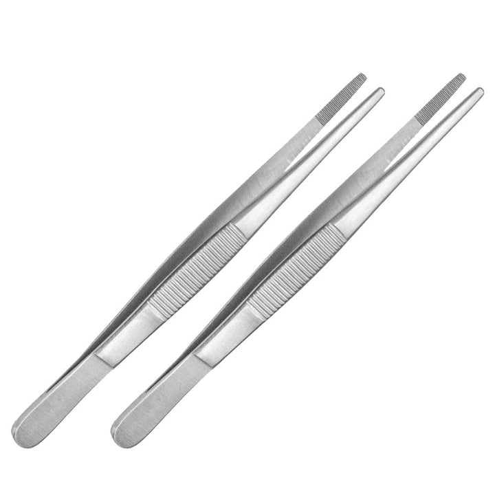 May - Set - 2 x Technische Pinzette gerade - 13 cm - Modellbau Pinzette - Elektriker Pinzette - Indu
