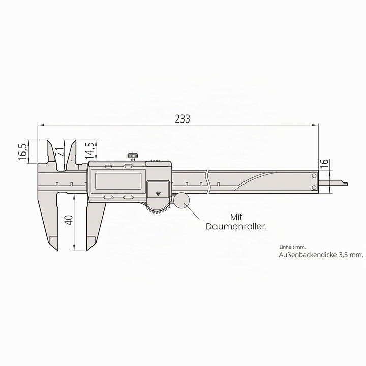 Mitutoyo 500–196–30 Absolute AOS Digimatic Digitaler Elektronischer Messschieber 150 mm