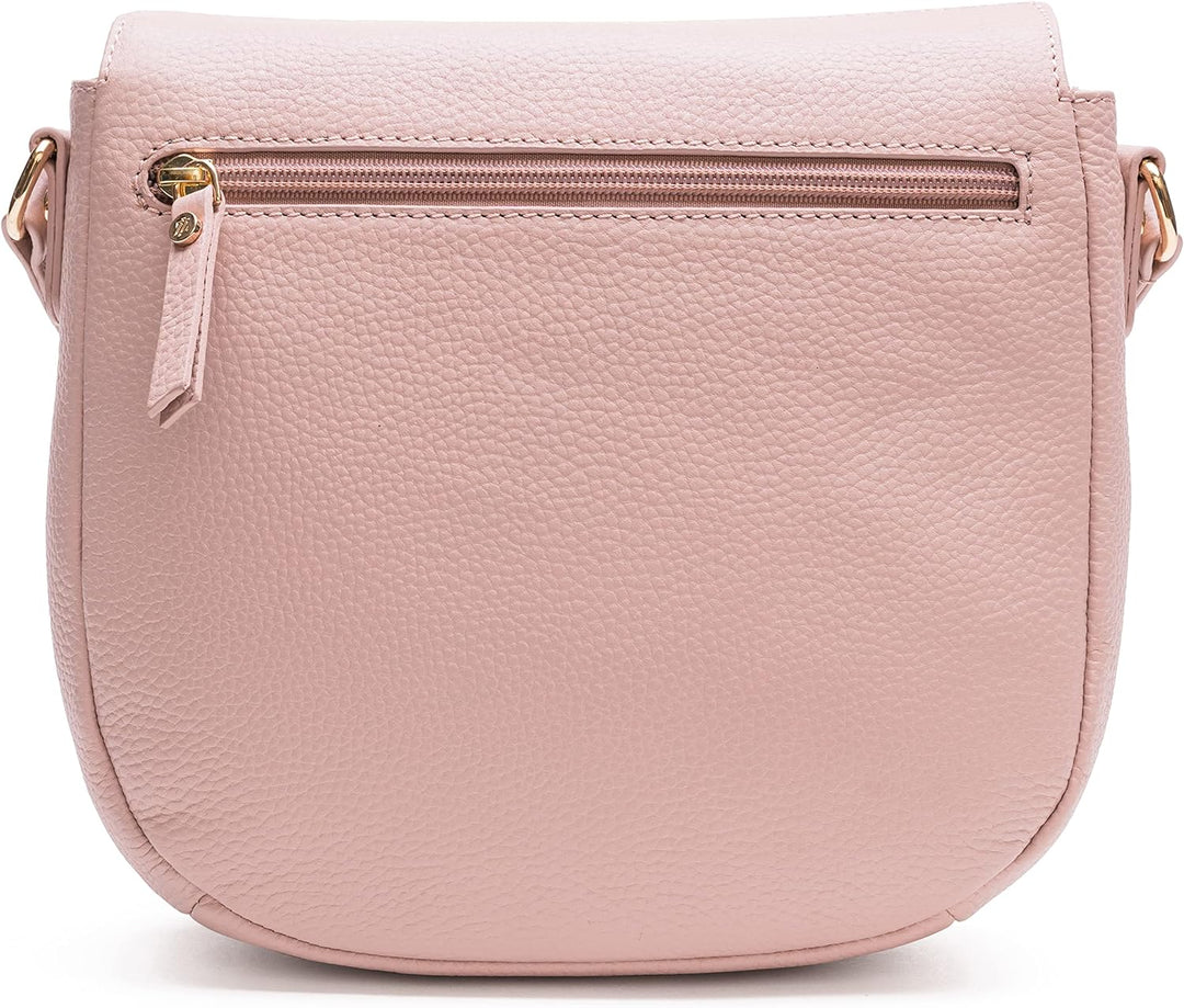 Lazarotti Bologna Leder Umhängetasche Damen | verstellbarer Schultergurt | mittelgrosse Crossbody Ba