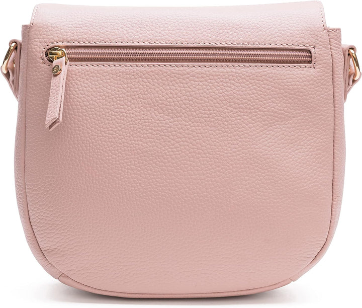Lazarotti Bologna Leder Umhängetasche Damen | verstellbarer Schultergurt | mittelgrosse Crossbody Ba