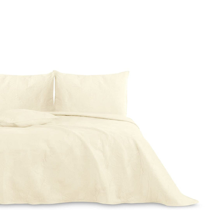 AmeliaHome Tagesdecke 170x210 cm gestrickt Velvet Samt Palsha Creme Palsha Creme 170x210 cm, Palsha