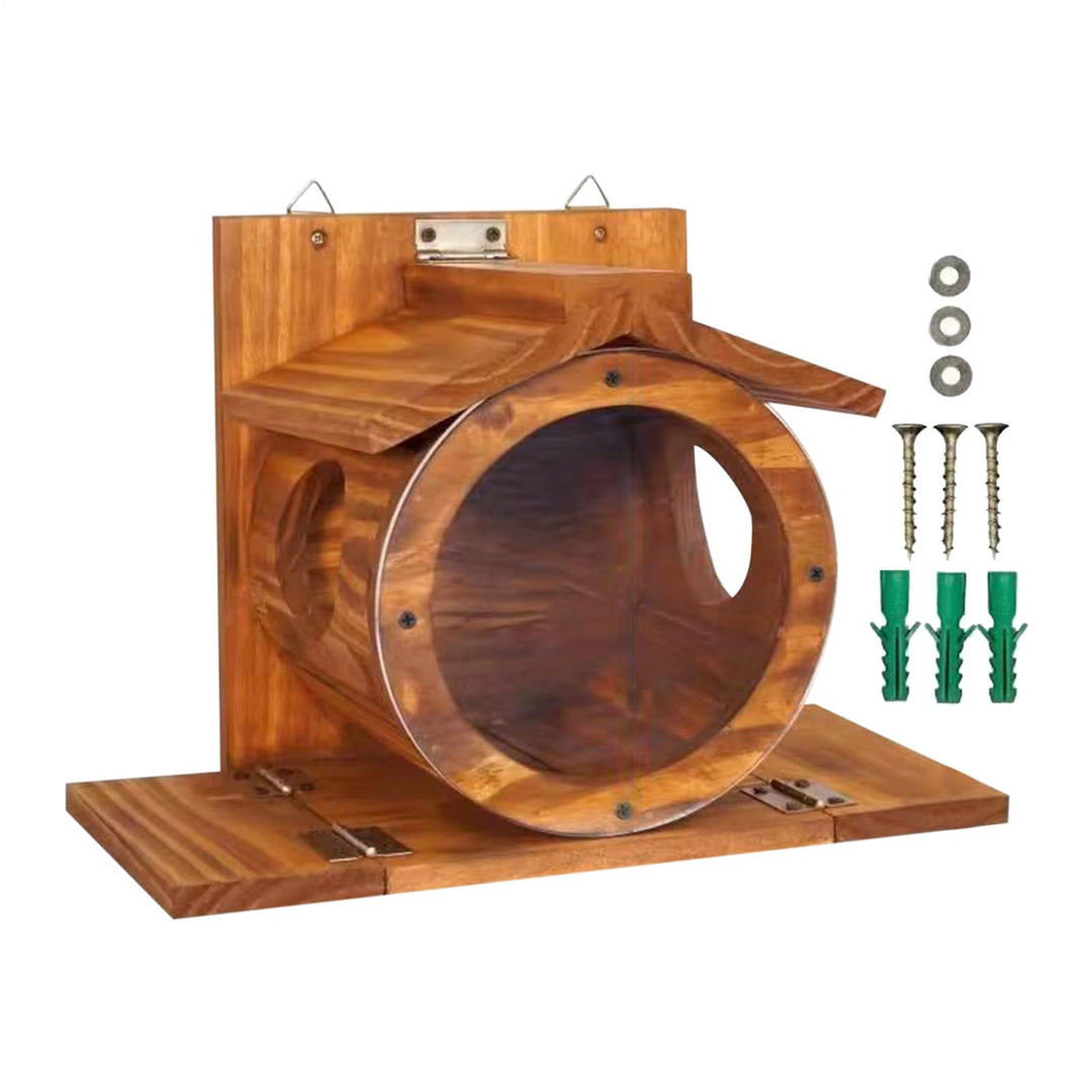 Eichhörnchen Futterstation Aus Holz Für Den Aussenbereich,Streifenhörnchen Futterstation Mit Belüftu
