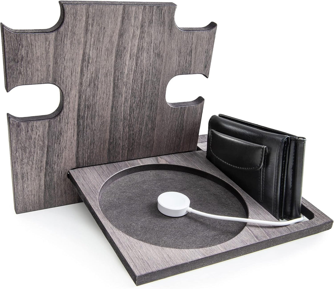 Dockingstation aus Holz, Schreibtischorganisator, Aufbewahrungshalter - Desk Organizer Ebony Farbe S