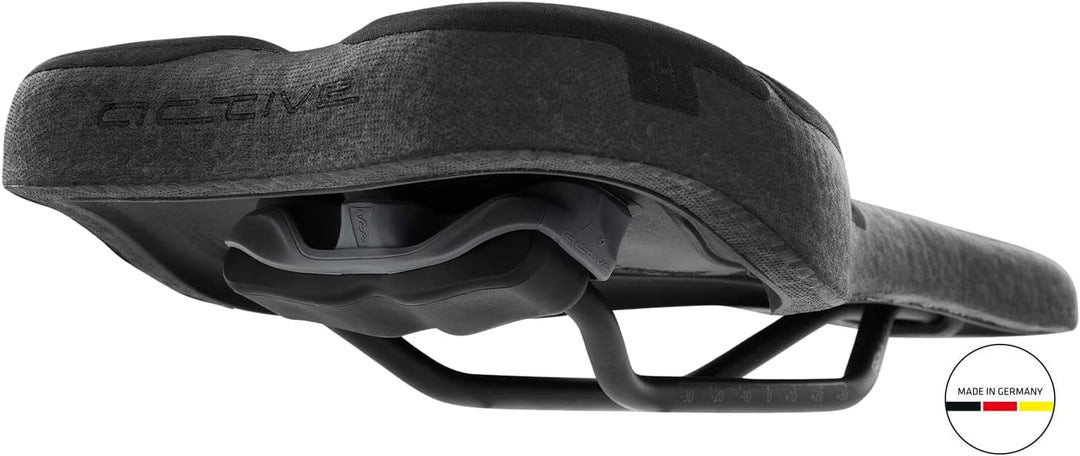 SQlab Unisex – Erwachsene GmbH Trekking Fahrradsattel 14 cm Schwarz, 14 cm Schwarz