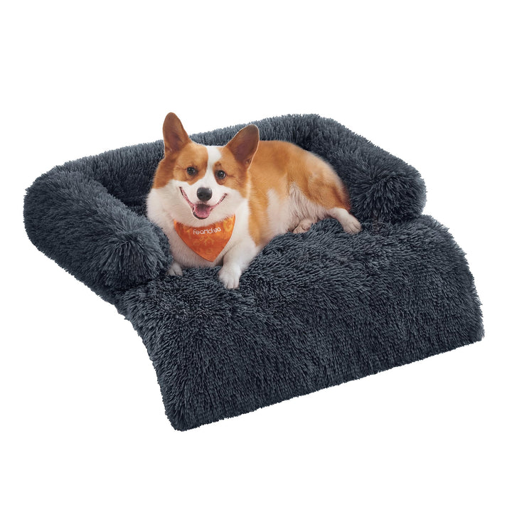 Feandrea FluffyHug Hundebett Plüsch, Hundedecke Sofa, Sofaschutz Hund, Hundekissen, Grösse L, für mi