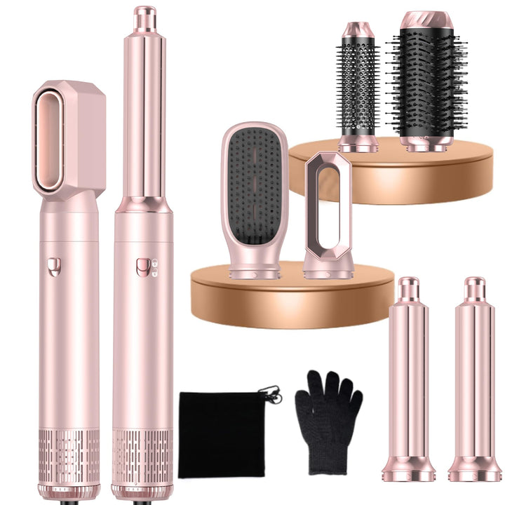MogaWave pro Air styler 6 in 1 Hairstyler set Airbrush Haarstyler mit Warmluftbürste, Föhnbürste, Ru