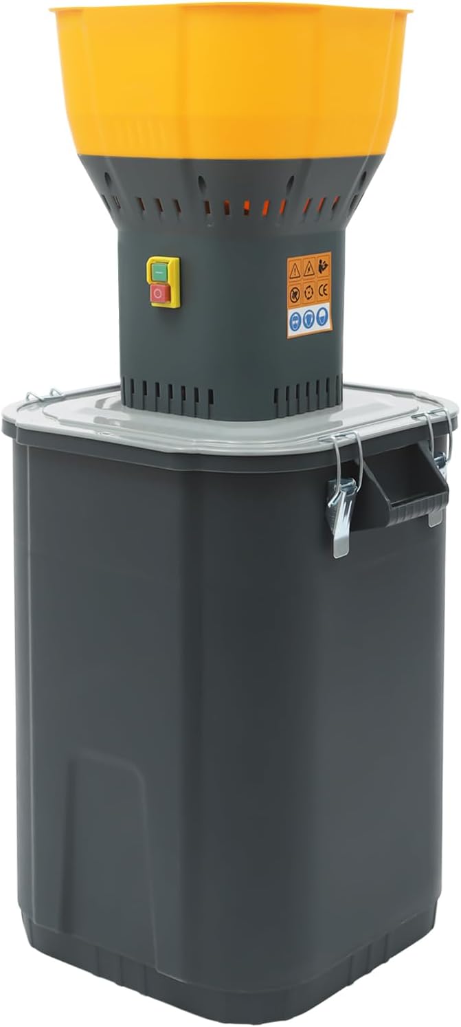 OUKANING Elektrische Getreidemühle 55L 400kg/h Schrotmühle aus Edelstahl 1300W 19000r/min Malzmühle