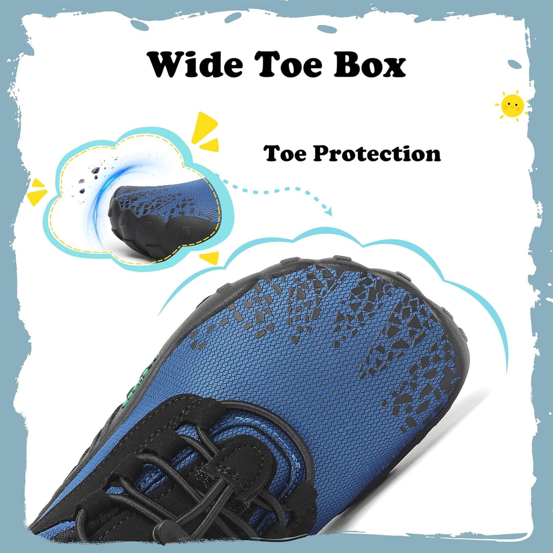 SAGUARO Barfussschuhe Kinder Outdoor Sport Barfuss Schuhe für Jungen Mädchen Gr.24-36 27 EU Azurblau