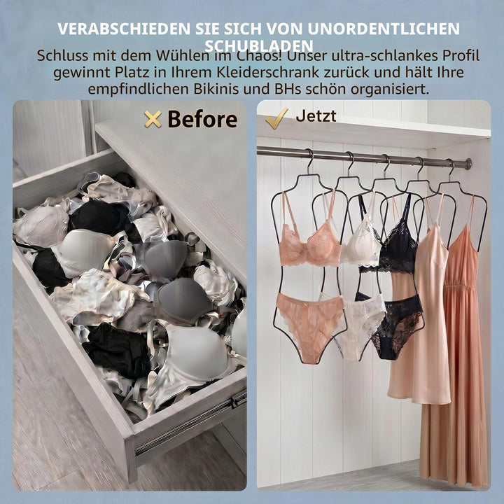 SYNHOZZ Schwarz Draht Körperform Display Kleiderbügel Dessous Kleiderbügel (Schwarz) 10er Pack Metal