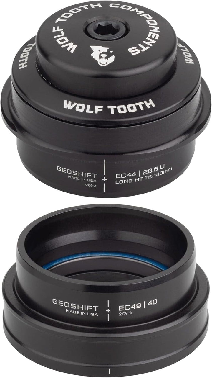 Wolf Tooth EC44 Upper ZS56 GeoShift unten 2 Grad Performance Angle Headset kurz XL, XL