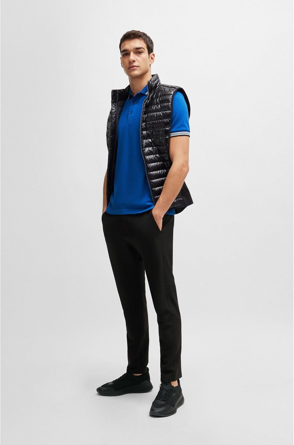 BOSS Green Herren Poloshirt Paddy Normal M Blau, Normal M Blau