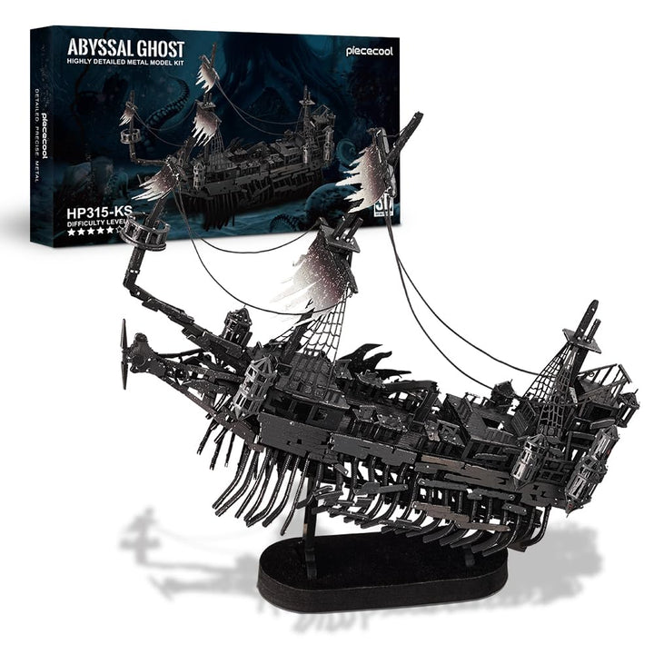 Piececool 3D Puzzle Metall, Abgründiger Geist Piratenschiff Modellbausatz Erwachsene, 3D-Puzzles zu