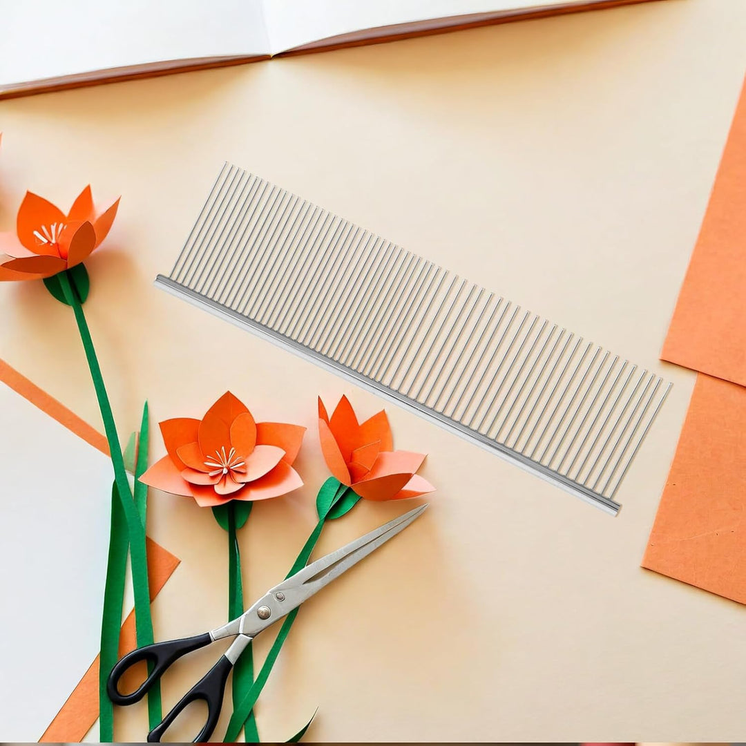 BESTonZON 3 Stück Papierquilling aus Rostfreiem Edelstahl Feinzahniger Quilling Kamm und Schlitzwerk