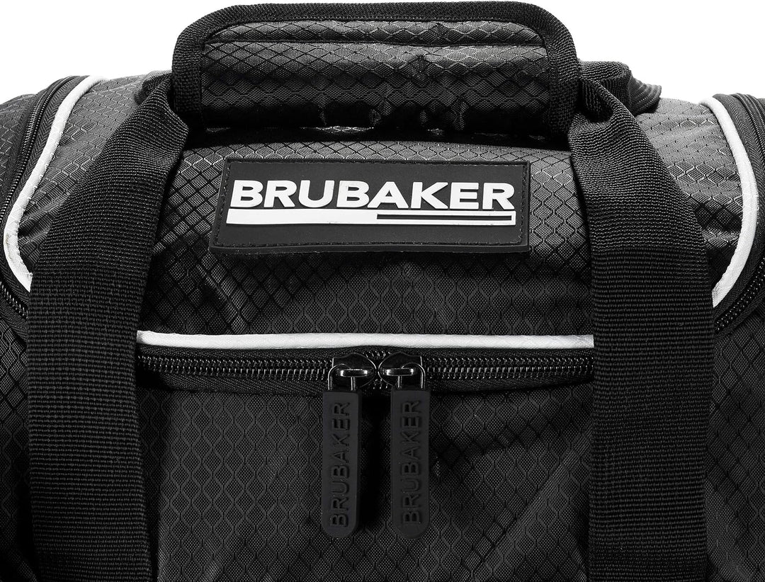 BRUBAKER 'Medium Base' Sporttasche 52 L mit grossem Nassfach als Bodenfach + Schuhfach - Schwarz Sch