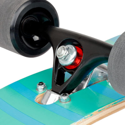 Mach1 Bambus Longboard mit Keramik Kugellager + T-Tool - Skateboard Drop Through Cruiser Komplettboa