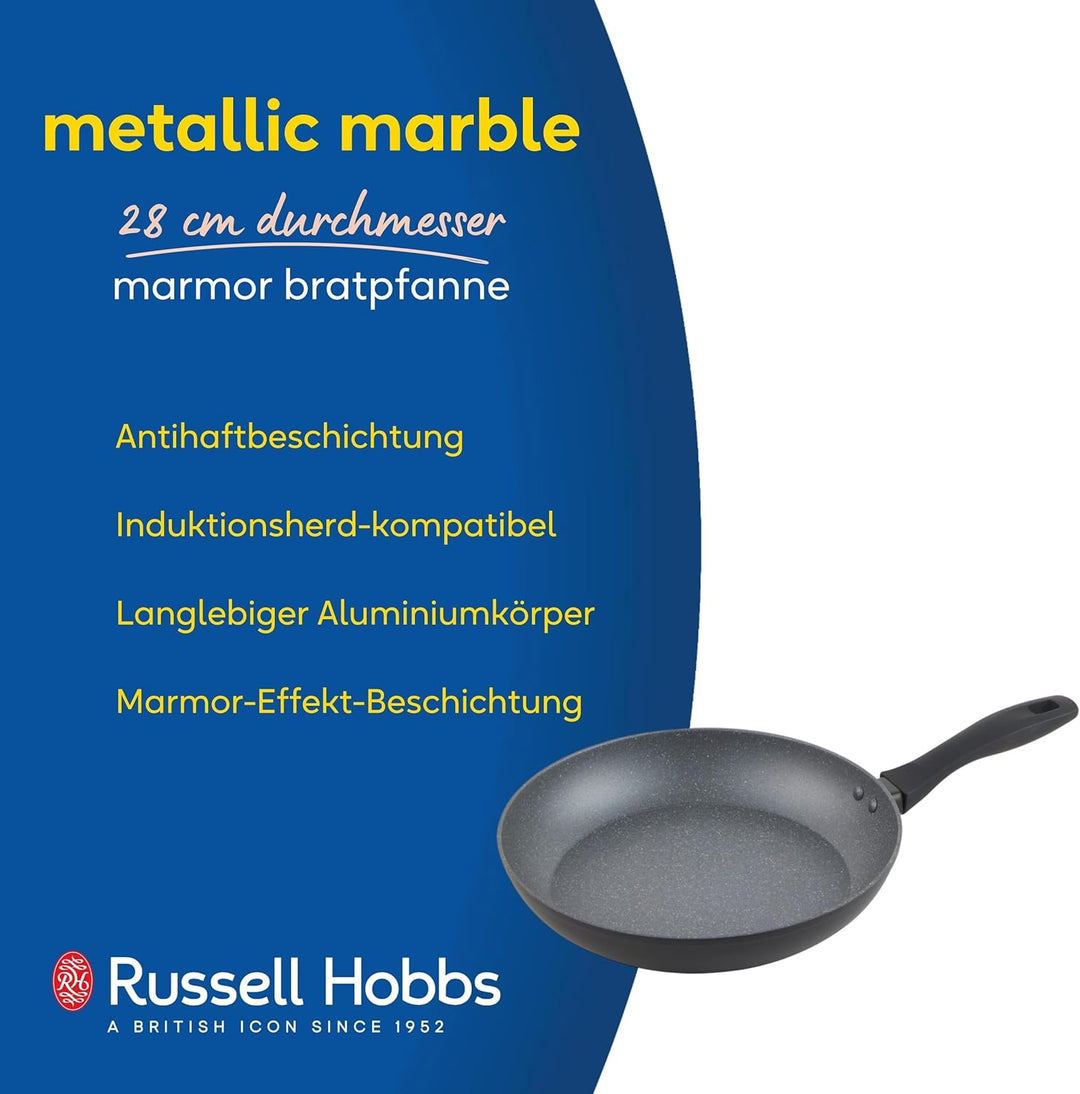 Russell Hobbs RH02800EU7 grosse Bratpfanne, antihaftbeschichtet, induktionsgeeignet, Kochen mit weni