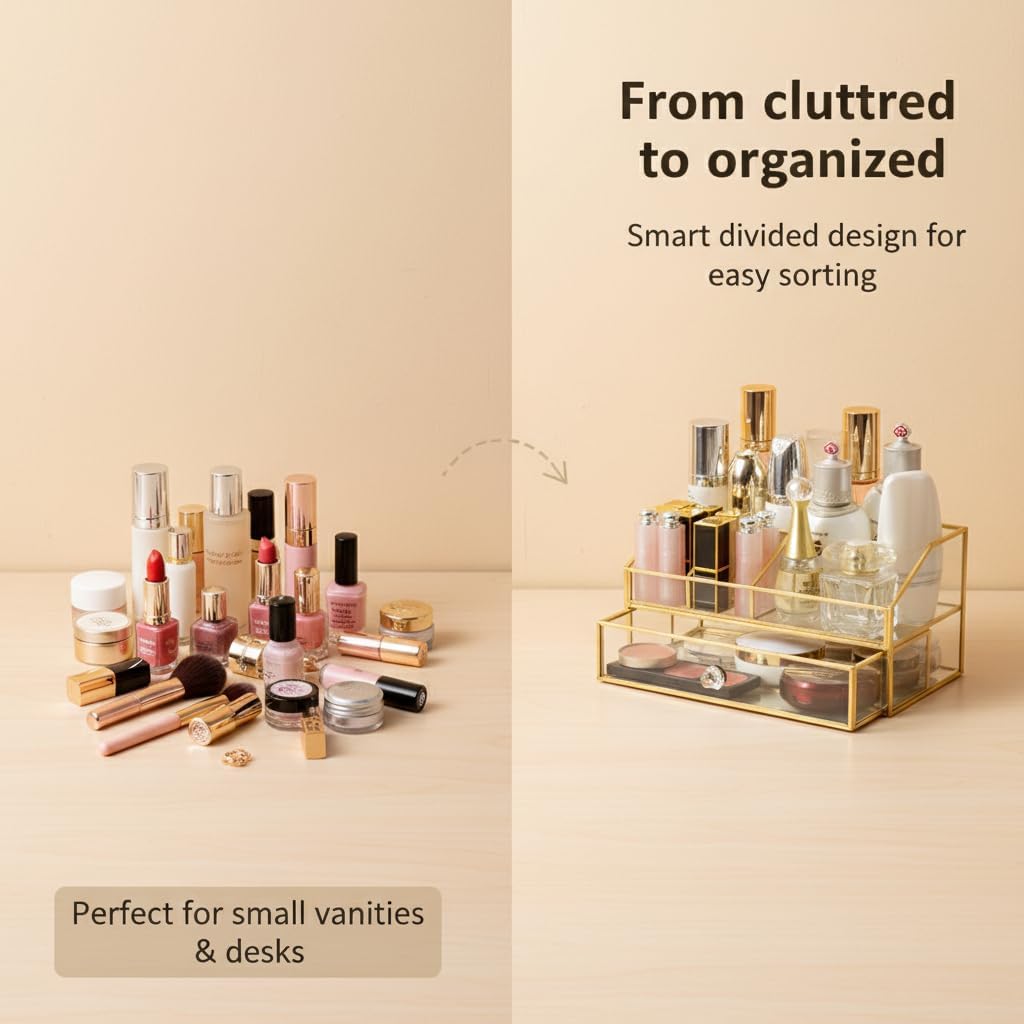 YUEHUA Kosmetikorganiser,Beauty Organizer, Make Up Kosmetik Organizer, Schmink Aufbewahrung Kosmetik