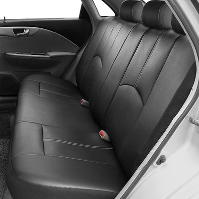 AUTO HIGH Auto-Sitzbezüge Set Universal - Schwarz Auto-Schonbezüge für die Vordersitze & Rückbank mi