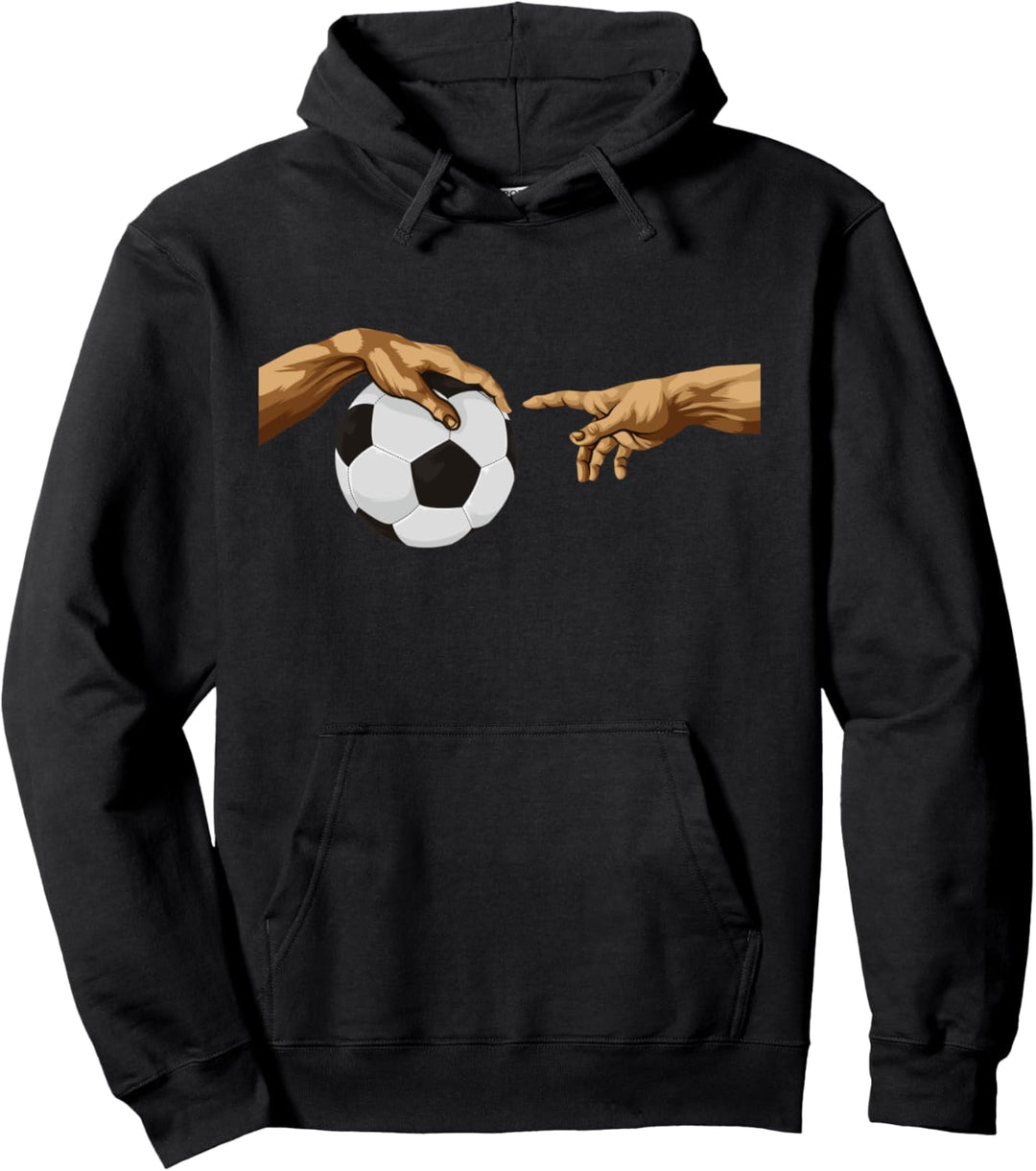 Fussball "Die Erschaffung Adams" Michelangelos Hand Pullover Hoodie