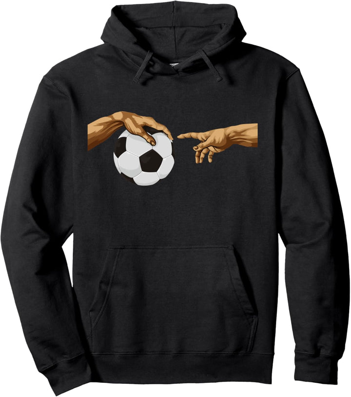 Fussball "Die Erschaffung Adams" Michelangelos Hand Pullover Hoodie