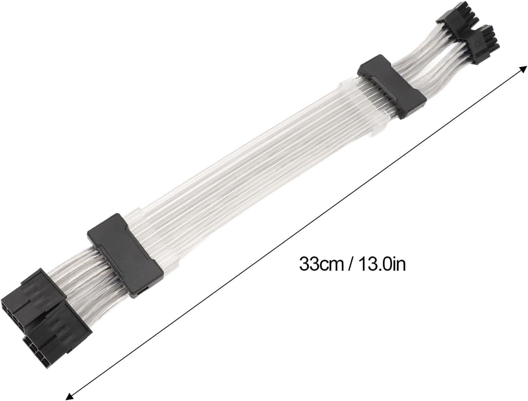 5V 3PIN ARGB GPU-Kabel, 30 cm 2x8PIN auf 2x8PIN ARGB Sync Power Verlängerungskabel4-seitiges Leuchte