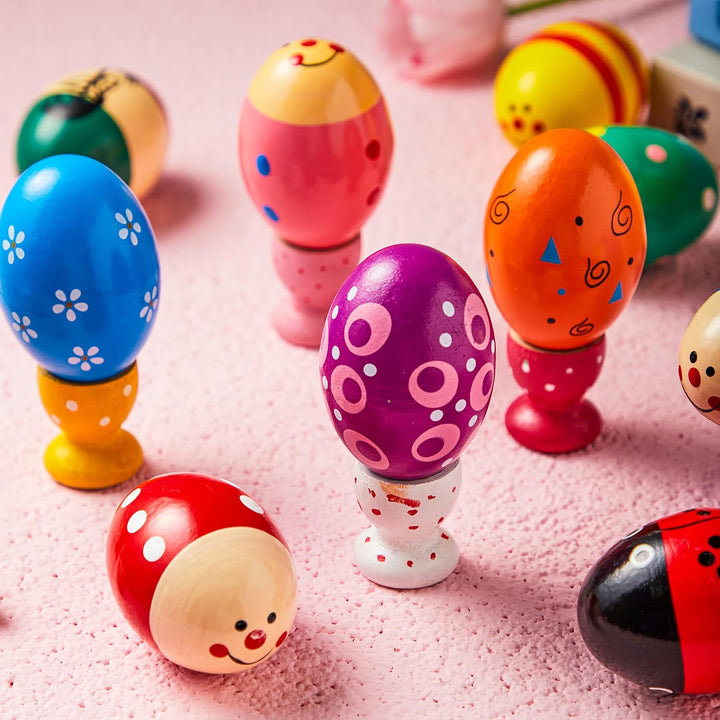 JOYIN 12 Stück 3 "(7,6 cm) Hölzerne Eierschüttler Maracas Percussion Musical für Party -Gefälligkeit