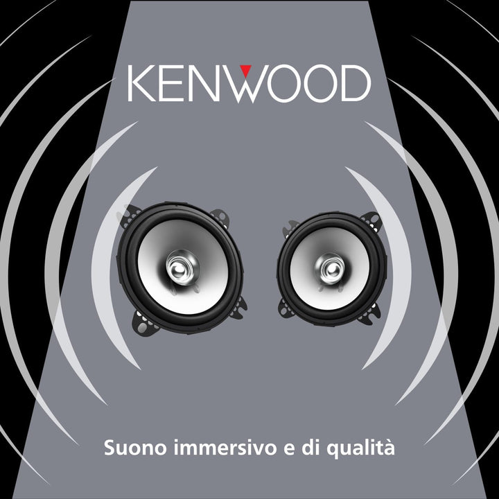 Kenwood KFC-S1056 Doppelkonus-Lautsprecher, 100 mm schwarz