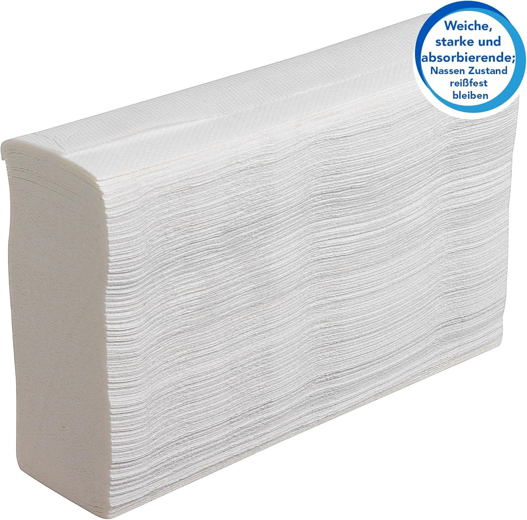 Scott Falthandtücher 5856, Papierhandtücher mit Airflex-Absorptionstechnologie, 1-lagig, 16 Packunge