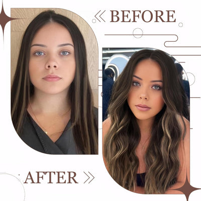 Hetto Echthaar Extensions Clip in Balayage Clip in Echthaar Extensions Remy Echthaar Clip in Haarver