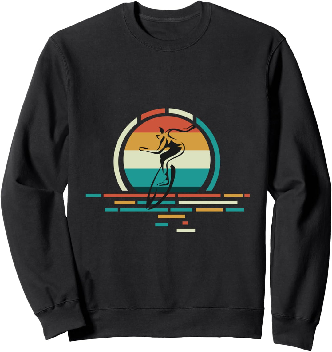 Surfer Wellenreiten Silhouette Sweatshirt