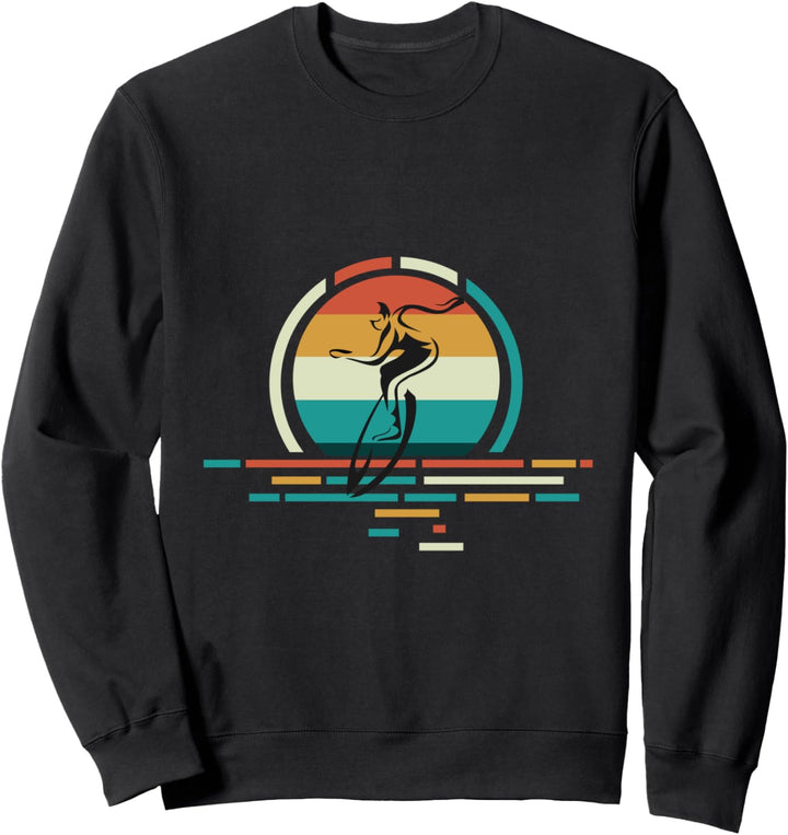 Surfer Wellenreiten Silhouette Sweatshirt